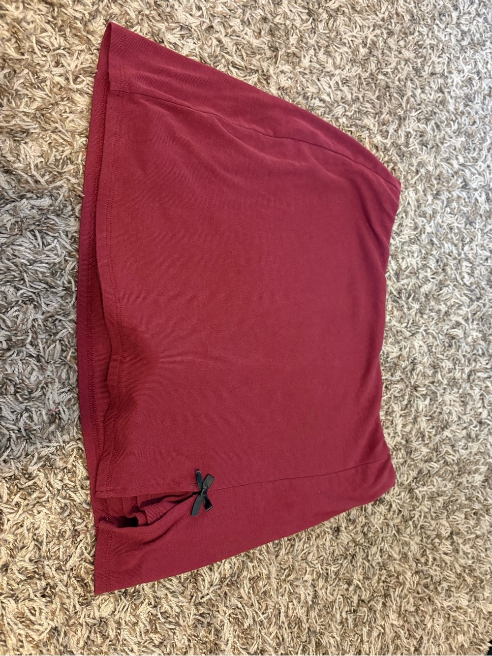 Heart Hips Mini Skirt in Deep Wine Red
